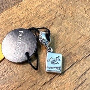 NWT - Pandora Silver Passport Travel Dangle Charm